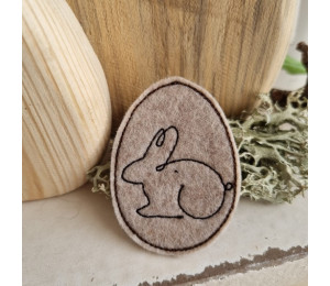 Stickdatei ITH - Hase im Osterei